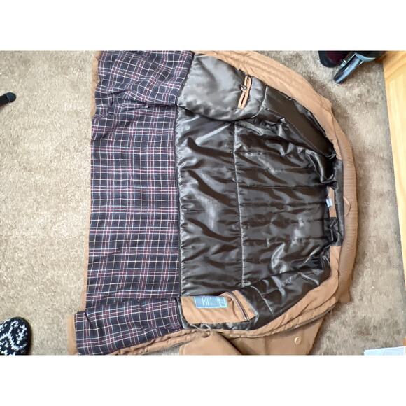 Bill blass size XL barn coat faux suede heavy zip/snap pockets warm - Picture 5 of 11